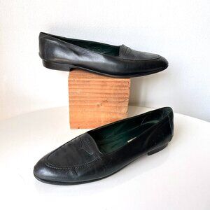 Vintage 70s 80s Men's Gucci Black Leather Penny Loafers Slip On Shoes Size 13